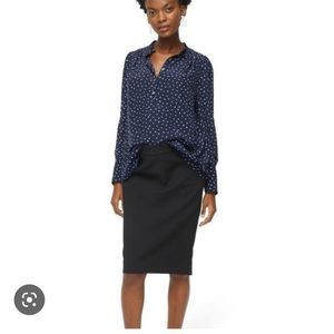 HATCH x J. Crew Black Pencil Maternity Skirt